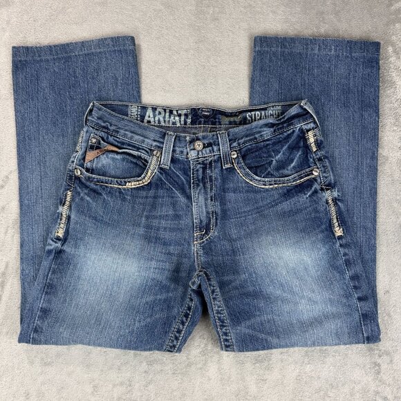 Ariat Men's Slim Straight Jeans - Blue - Picture 10 of 10